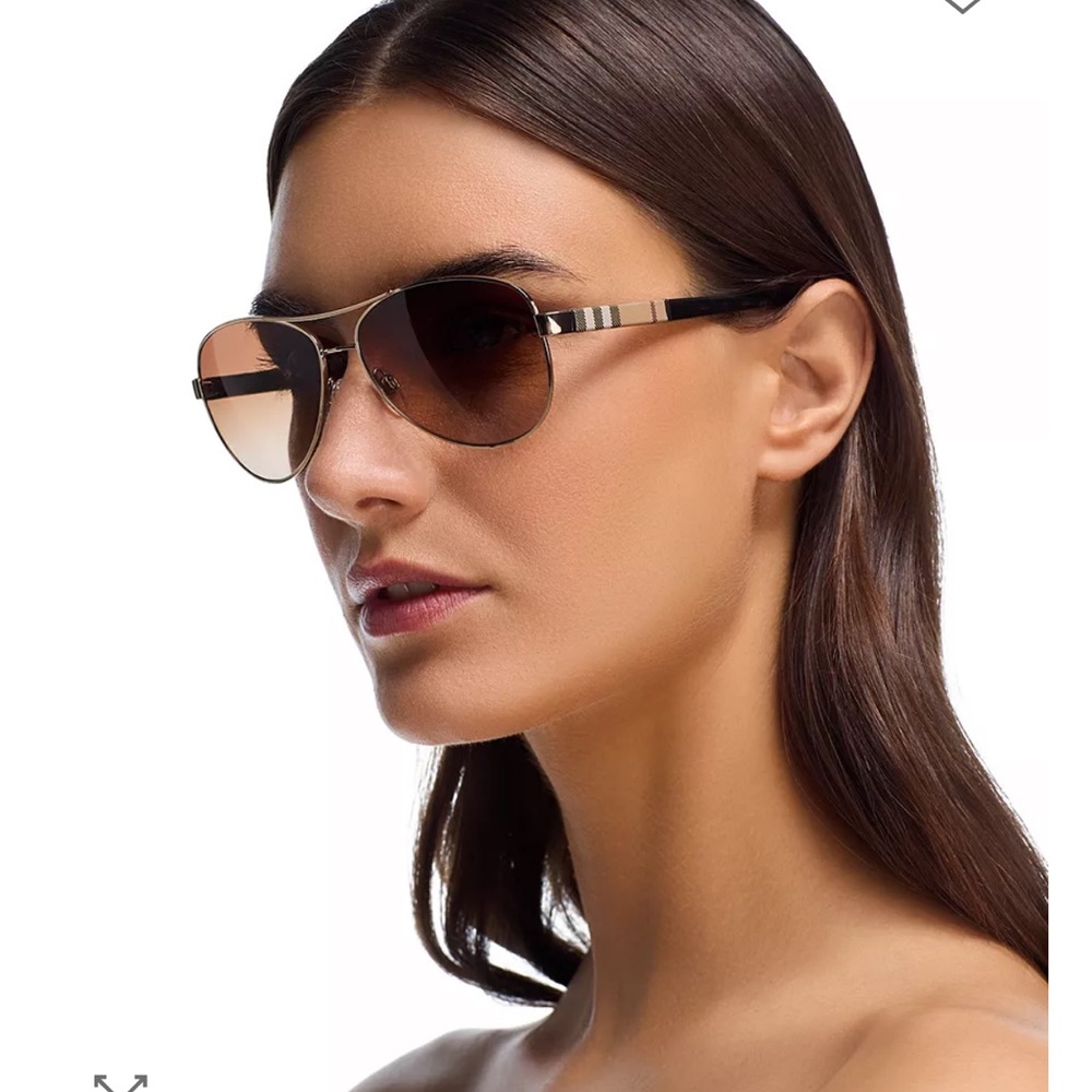 Burberry Aviator Sunglasses- Gold/ Brown Gradient